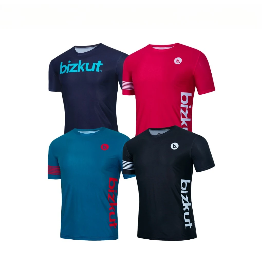 

2025 Summer New Man and Women T-shirt Bizkut Technical Cycling T-Shirt Short Sleeve Unisex Cooling Fabric with Pockets Size