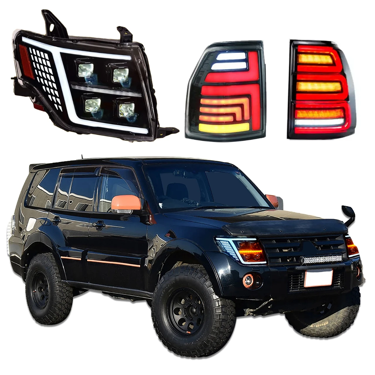 

DK Motion Car LED Tail Lights Lamp For Mitsubishi Pajero V93 V97 2009 - 2020 Modified Led Taillights Rear Lamp Car Accessory
