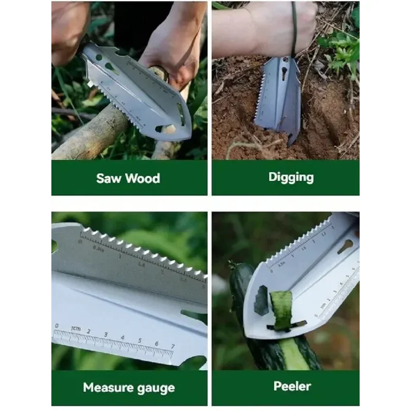 Camping Portable Engineer Shovel, Field Survival Tools, Outdoor Stainless Steel Multi-functional Small Tactical Hand Shovel - view 5