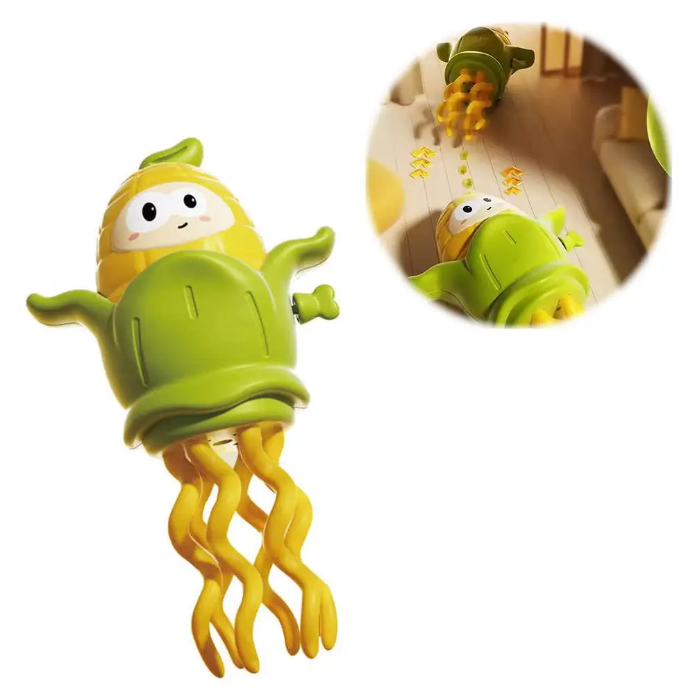 Wind Up Corn Dancing Octopus Toy No Battery Crawling Clockwork Toy Cute Cartoon Corn Shape Interactive Educational Toy