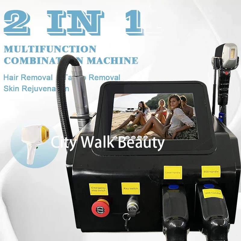 3500W salon use 808 diode Laser permanent Portable 2 in 1 picosecond laser tattoo removal and hair removal switched machine