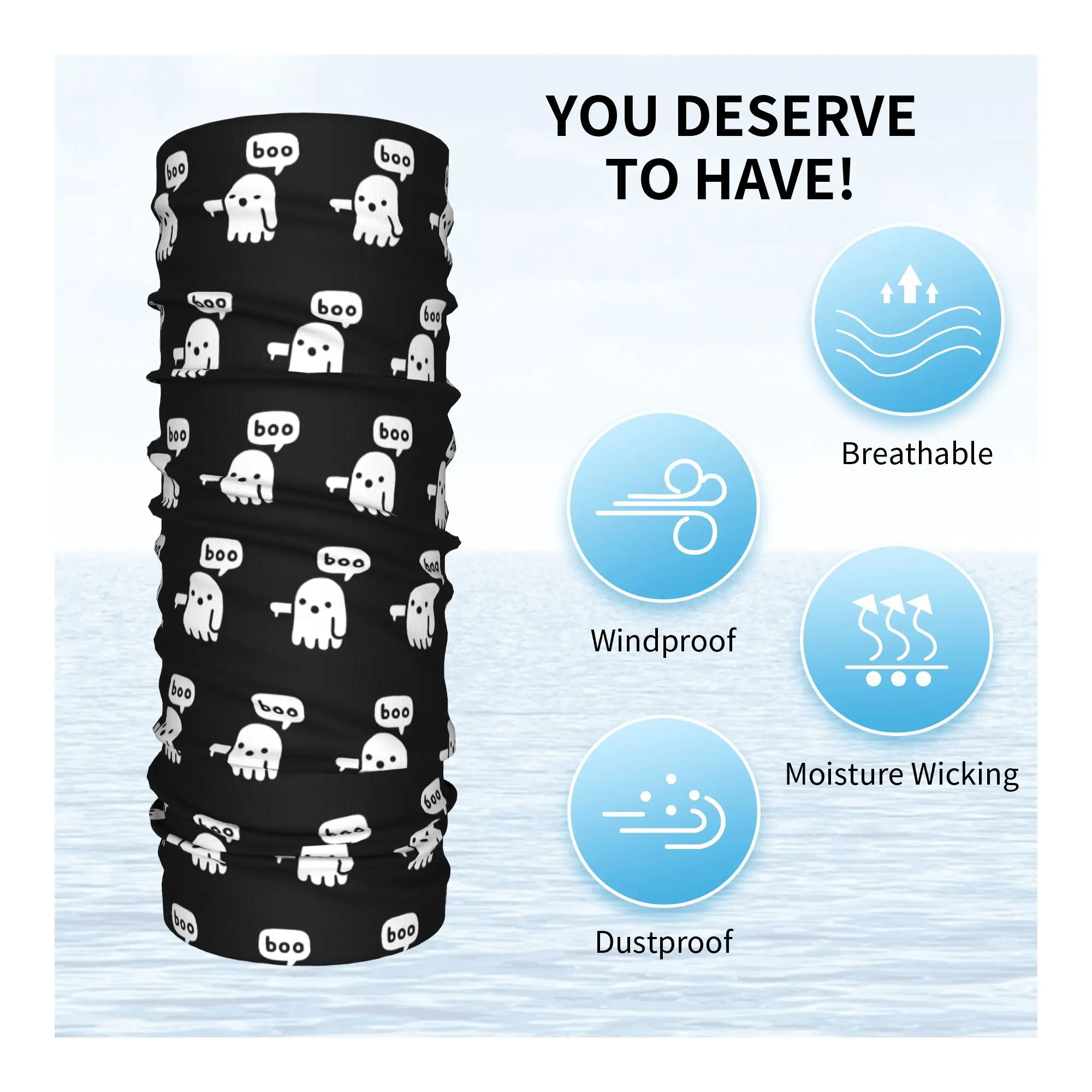 شبح الرفض باندانا الرقبة الجراب مطبوعة التفاف وشاح دافئ أغطية الرأس المشي لمسافات طويلة الصيد للرجال النساء الكبار يندبروف