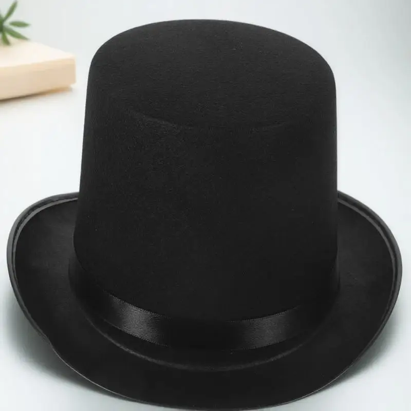 Adulto superior mágico traje festa vestir-se masquerade acessório assistente chapéu cilindro branco novidade desempenho prop