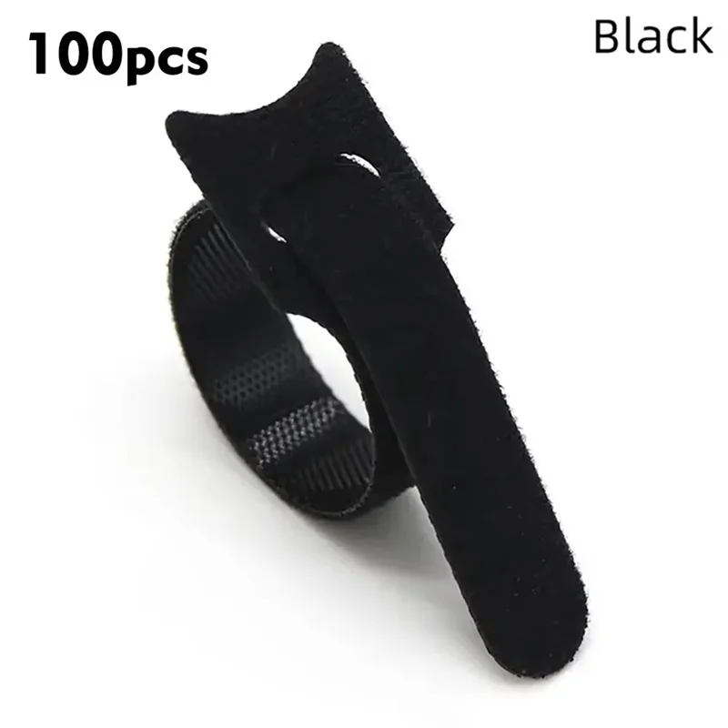 【Space-Saving】100Pcs Reusable Cable Ties,Multi Colored Plastic Reusable Cable Ties,12X180mm