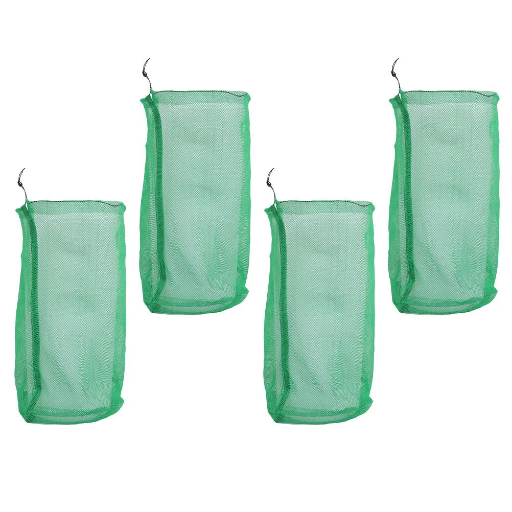 

4 Pcs Bag 30cm x 50cm Large Capacity Foldable Nylon Fishing Net Nylon Mesh Diving Fish Catching Crab Fish Catching Net Nets