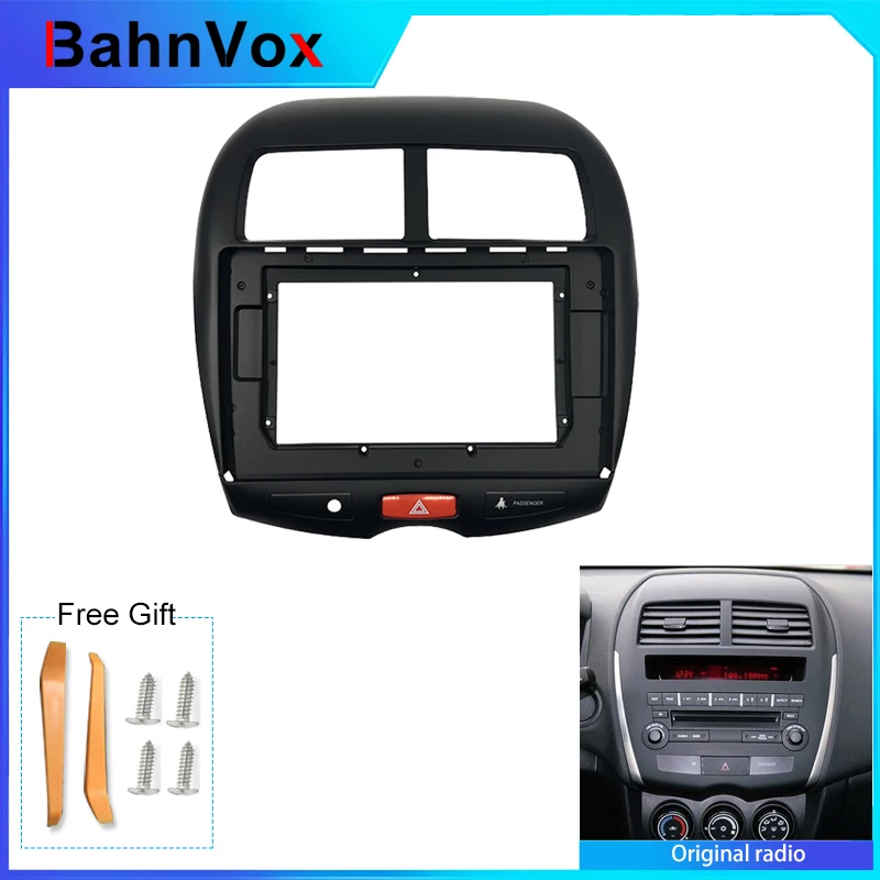 10 inch Android Car Radio frame for Mitsubishi ASX 1 2010 2011 2012 2016 2din Stereo GPS Fascia bezel Panel Adapter wire harness
