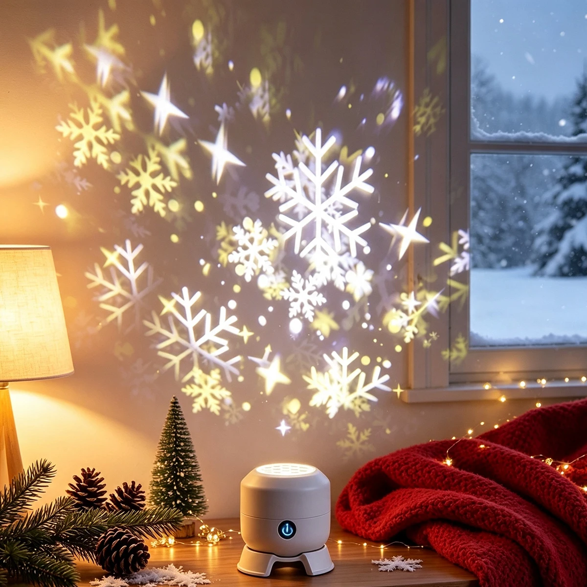 Baby Nursery Wall Lights - Lampe projecteur de flocons de neige