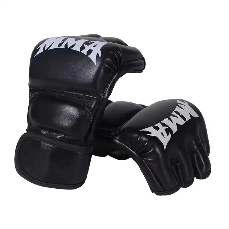 

Half Finger Kick Boxing Gloves For Men Women Pu Karate Muay Thai Guantes De Boxeo Free Fight MMA Sanda Training Adults Equipment