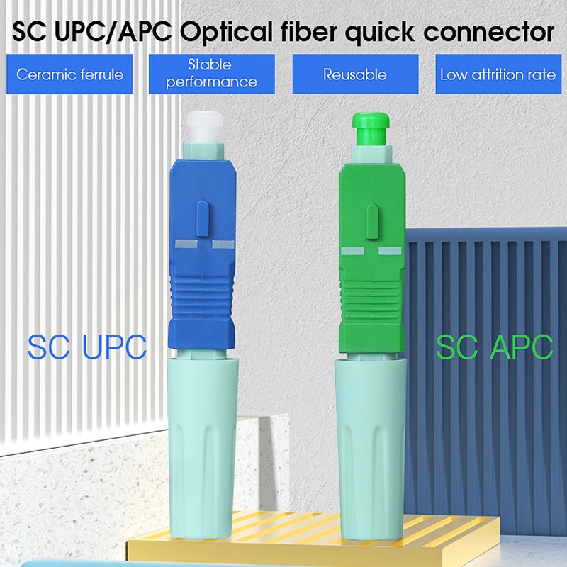 

SC APC SM одномодовый оптический соединитель FTTH инструмент холодного соединения SC UPC волоконно-оптический Быстрый Соединитель под заказ