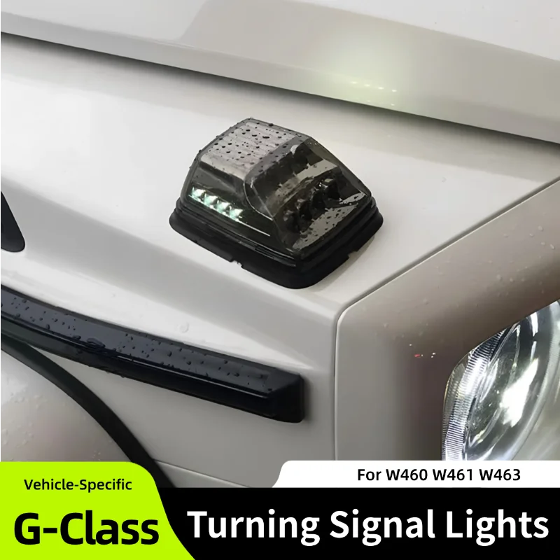 For 1979-2018 W460 W461 W463 Mercedes Benz G-Class G350 G500 G55 G63 G65 Modified Turn Signal Lights Upgrade Hood Corner Lights