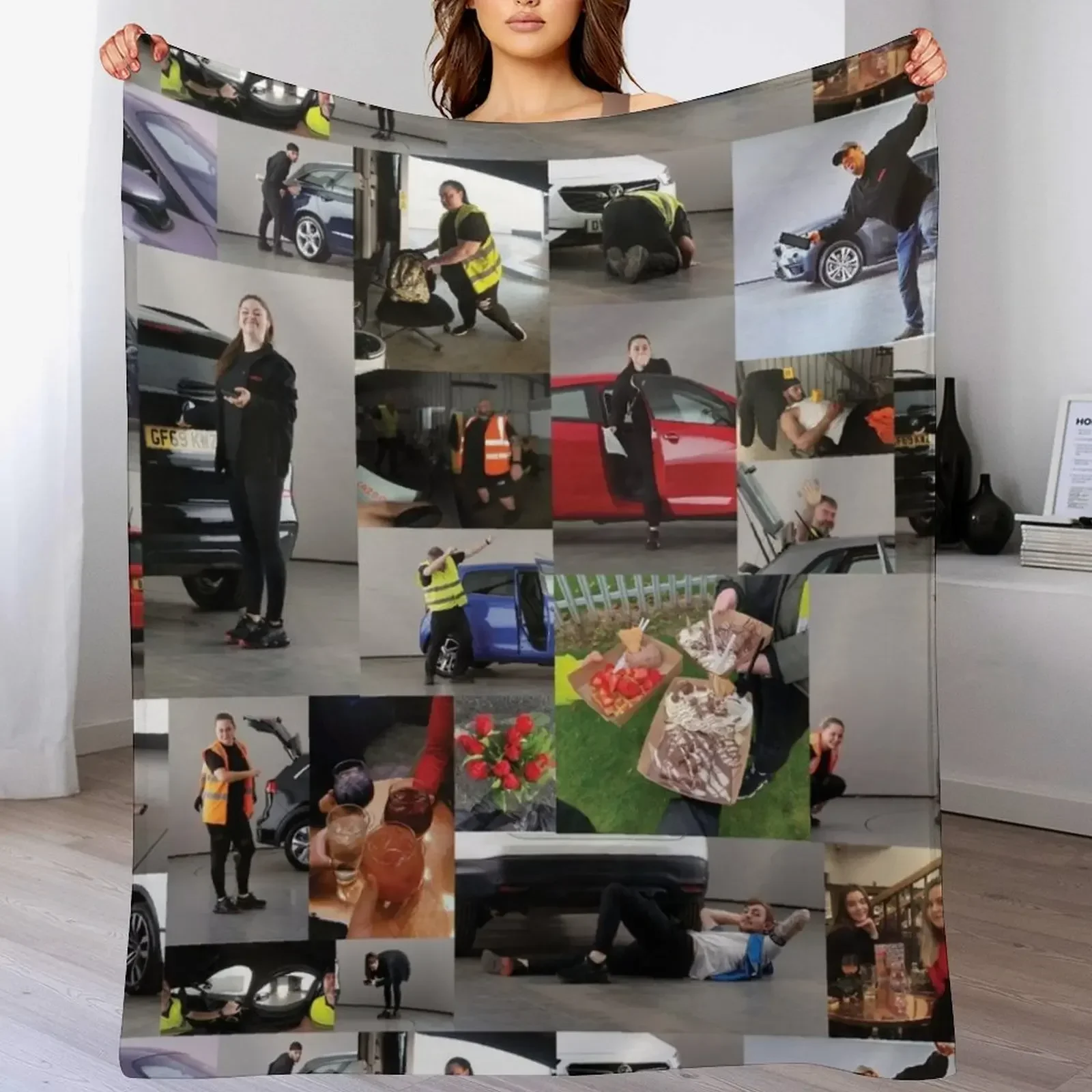 

Cazoo people Throw Blanket Soft Sherpa Fleece Warm Blanket for Winter