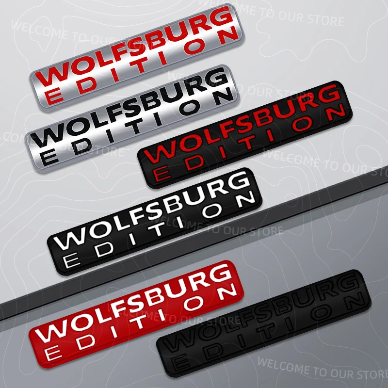 Цинковый сплав для WOLFSBURG EDITION Logo Touareg Tiguan Golf R Passat Scirocco CC Багажник автомобиля 3D Металлическая эмблема Наклейка на заднюю часть кузова