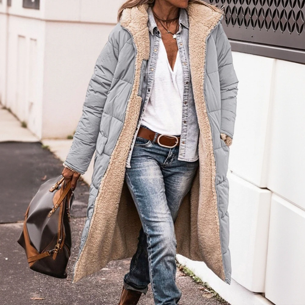 

Casual Long Sleeve Cotton-Padded Jacket Straight Sleeve Design Comfortable Women's Top Fashion Trend Outerwear