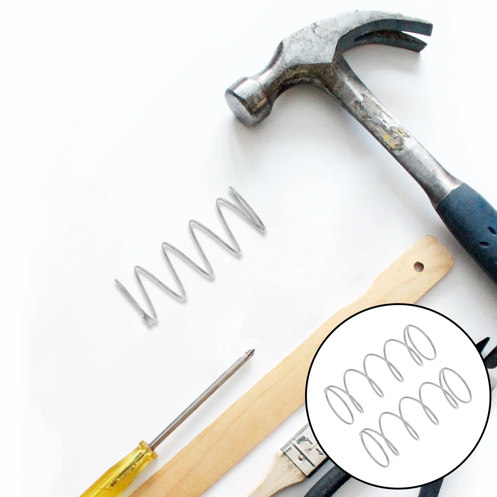 

20 шт., бак для унитаза из нержавеющей стали, кнопочная пружина, компрессионная катушка высокого напряжения для двойного одинарного смыва, универсальная, тихая