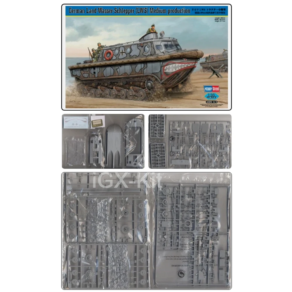 

Hobbyboss 82433 1:35 Scale German Land Wasser Schlepper LWS Amphibious Tractor Early Plastic Model Assembly Kit Hobby Craft Toy