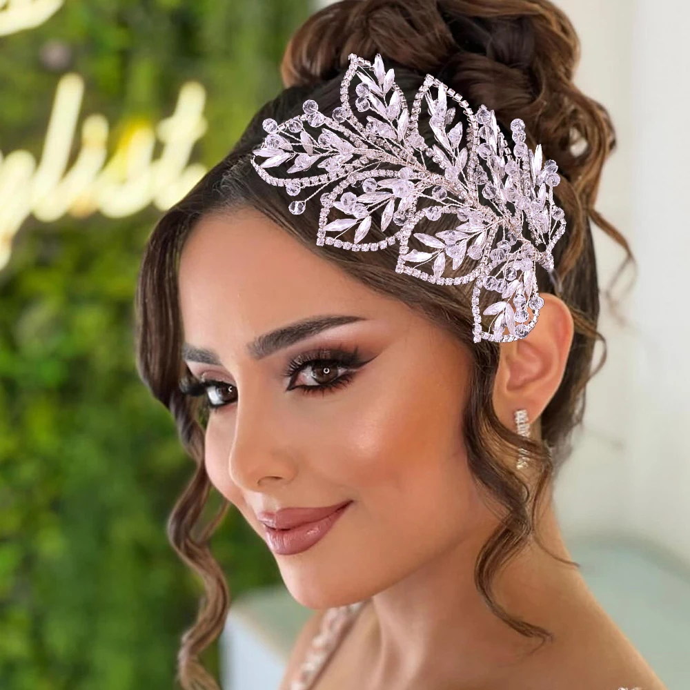 

DZ152 Bridal Tiara Headdress Wedding Accessories Bridesmaid Headpiece Hair Jewelry Crystal Wedding Headbands for Bride Headwear