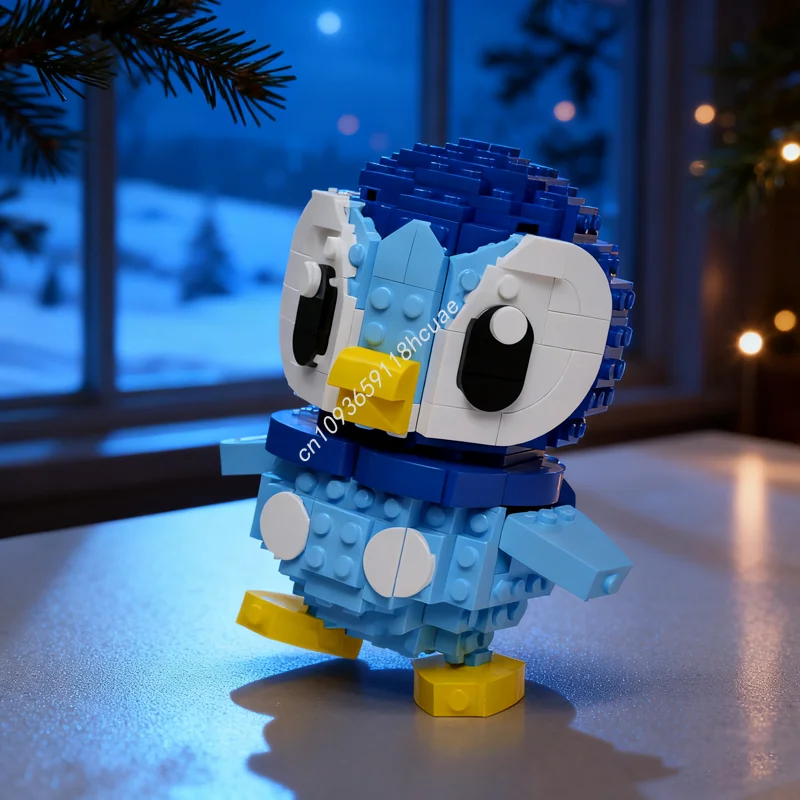 

380 шт. MOC Piplup Pok Moned, модель строительных блоков, строительная сборка, креативная идея, игрушка, кирпич, детский рождественский подарок на день рождения
