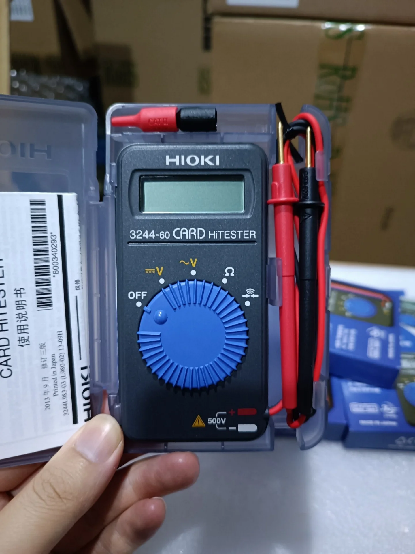 

[100% New] Made in Japan Hioki 3244-60 Card-style Pocket Digital Multimeter, 500V AC/DC Voltage, 41.99 Megaohms Resistance