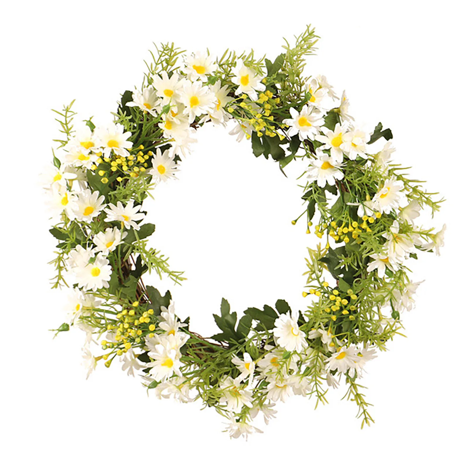 

Artificial Beauty Chrysanthemum Daisy Flower Decor Garland Ornament Wreath Spring Party Crafts DIY Home Door Wall Decoration