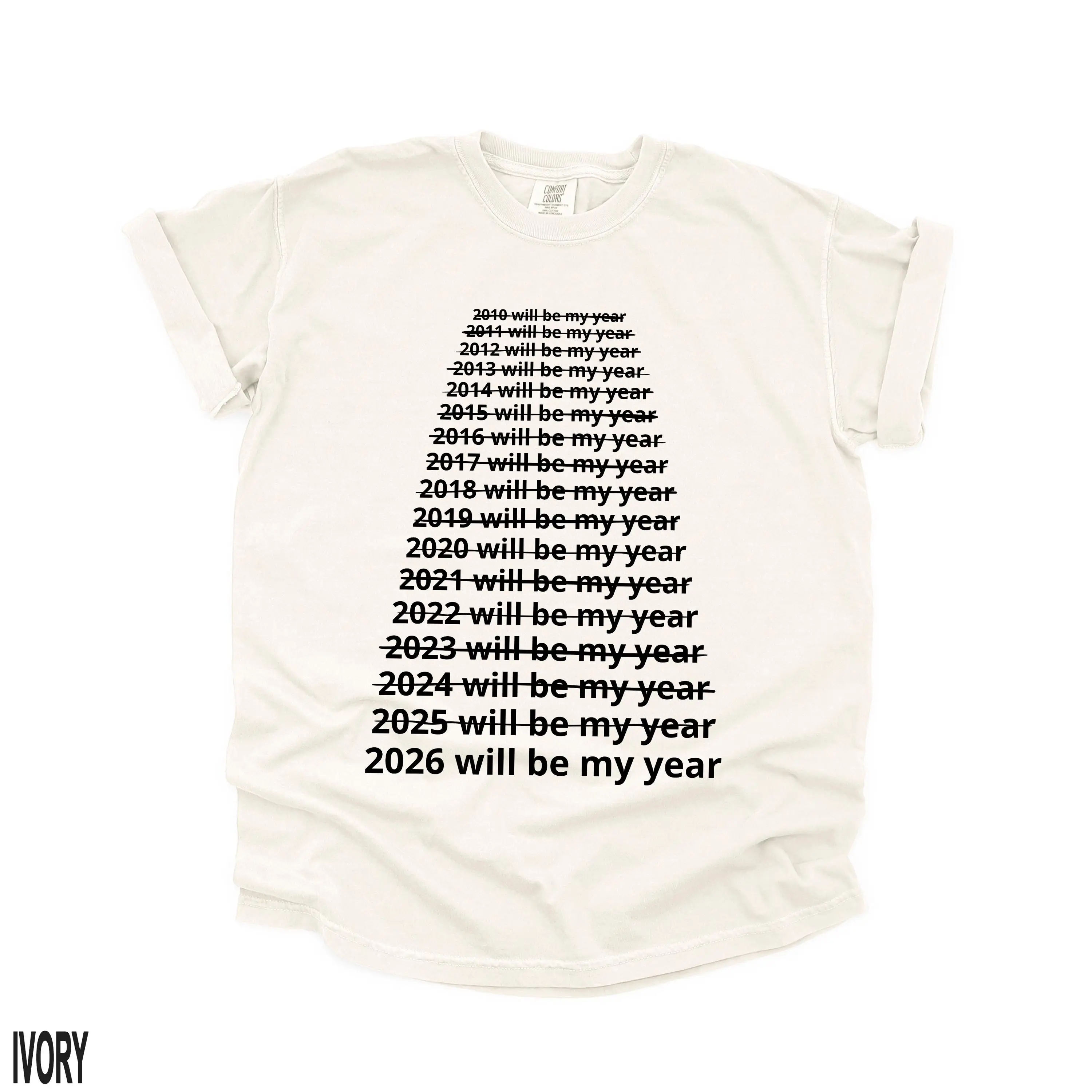 Funny New Year Shirt, 2026 Will Be My Year, Graphic Meme T-Shirt, Adult Humorous Tee, Inappropriate Gifts, Stupid Shirt