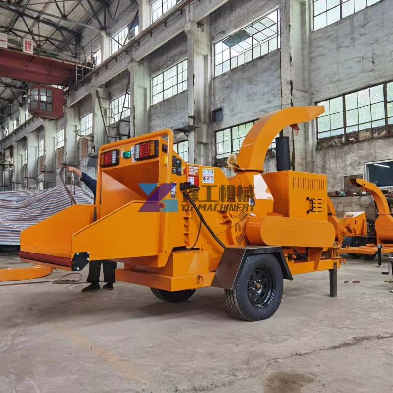 China Forestry YGHC6130 Diesel Engine Wood Chipper Hydraulic Tree Branch Leaf Shredder Mobile Wood Chip Crusher Machine