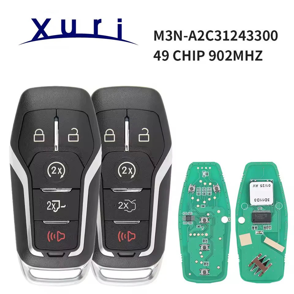 

Xuri M3N-A2C31243300 For Ford F-150 350 450 550 Edge Explorer Mustang 2015 -2017 Smart key lincoln mkz mkc 902MHz ID49