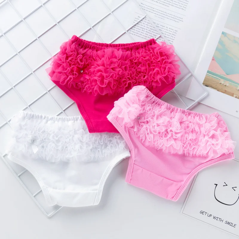 Baby Cotton Bloomers 10 Colors Ruffle Panties Baby Girl Diaper Covers Infant Toddler Tutu Short PP Solid Silicone Reborn Bottoms