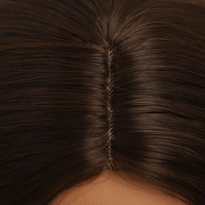 

Заводской парик, женский парик, европейская и американская средняя часть, лоб, маленький кружевной мелированный длинный вьющийся парик, оптовая продажа