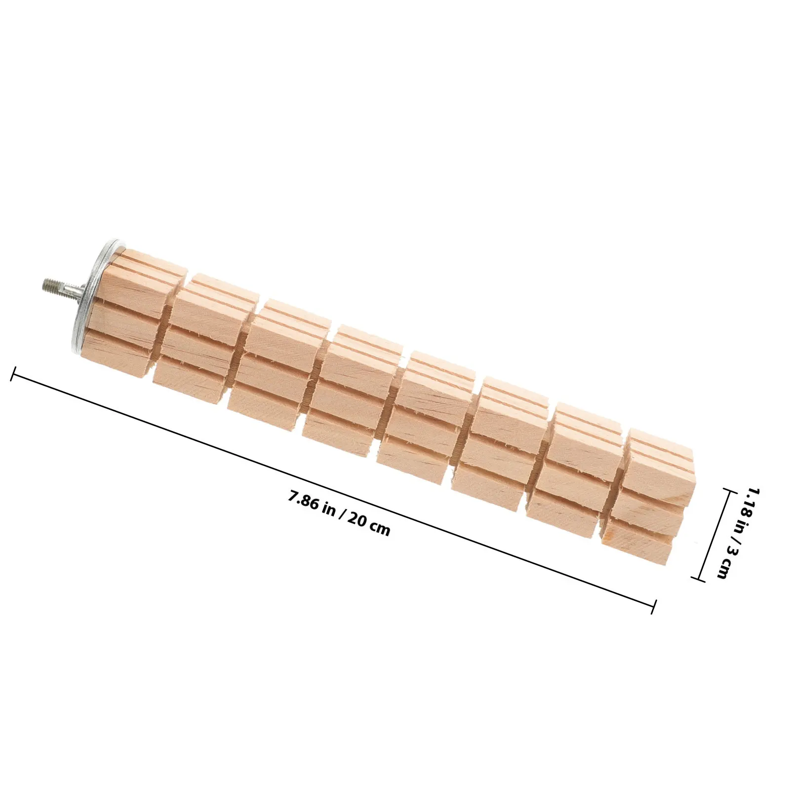 Natural Wood Bird Perch Stand for Parrots Parakeets Round Edge Foot Rest Platform Cage Accessory