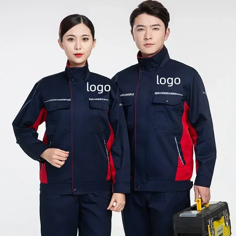 Traje de uniforme eléctrico de primavera con logotipo de pintor mecánico, taller de fábrica, ropa con mangas de soldador, trabajo, reparación impresa larga, otoño