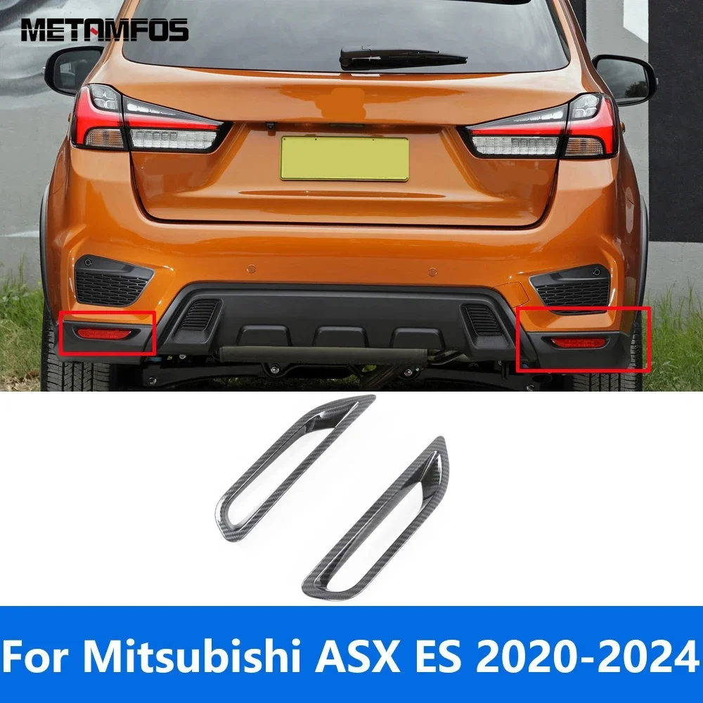 For Mitsubishi ASX RVR Outlander Sport ES 2020 2021 2022 2023 2024 Chrome Rear Fog Light Lamp Bumper Cover Trim Car Accessories