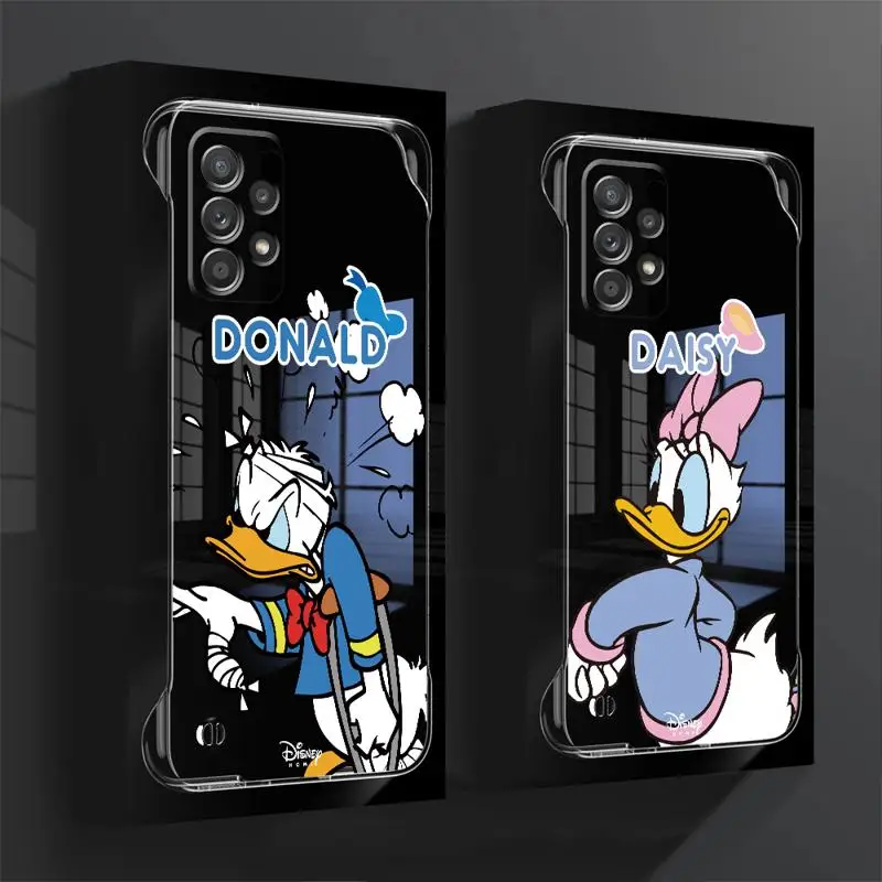 phone case for Samsung Galaxy A52 A14 A51 cases A13 A55 A52s A15 A53 borderless cooling clear funda Mickey Donald Duck Gooy Goof