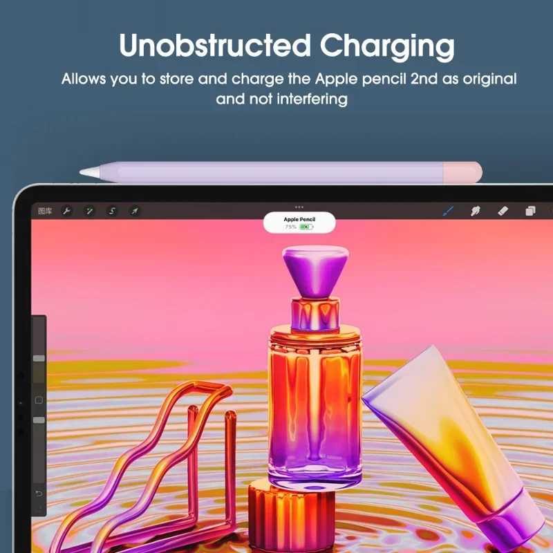 Stylus Cover Silicone Pen Case For Apple Pencil 2 Color Matching Stylus Protective Case Non-slip Anti-fall iPencil Skin Cover