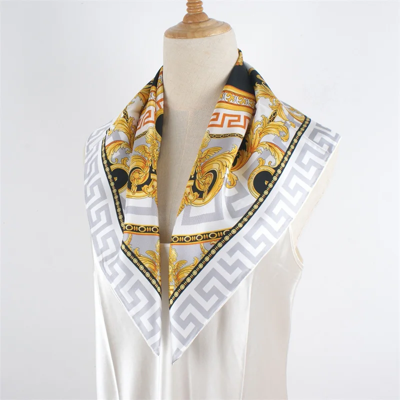 

26" Square 100% Silk Neck Scarf Wraps Womens Fashion Printed Neckerchief Necktie