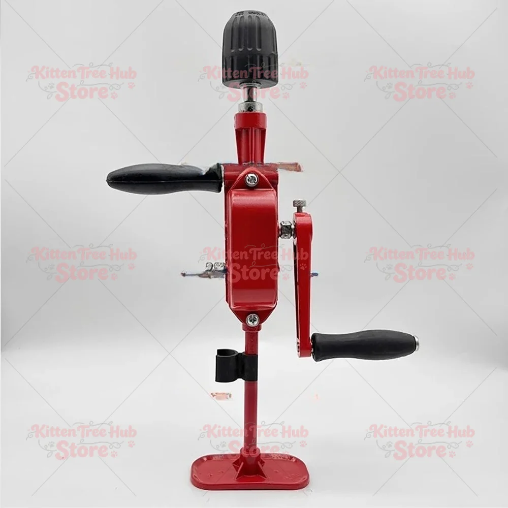 Stainless Steel Mini Hand Crank Drill, 0.8-10mm Chuck Two Gear Manual Drilling Tapping Tool for Wood Working