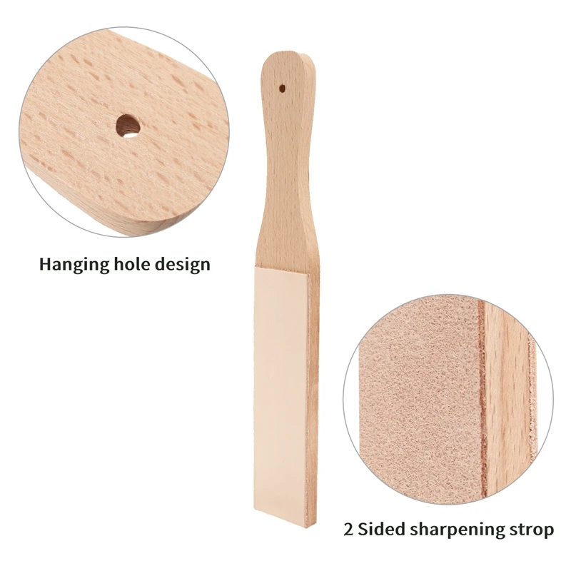 New Leather Stropping Kit Tools Leather Strop Board 3 Packs Leather Sharpening Polishing Compound Hone Knife Sharpener