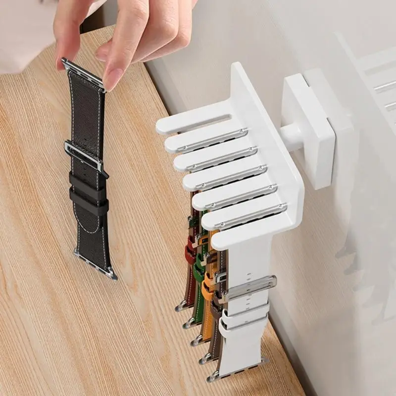 Montado na parede à prova de riscos multi funcional relógio banda prateleira suporte sem necessidade de ferramentas material abs para entusiastas da tecnologia 896c