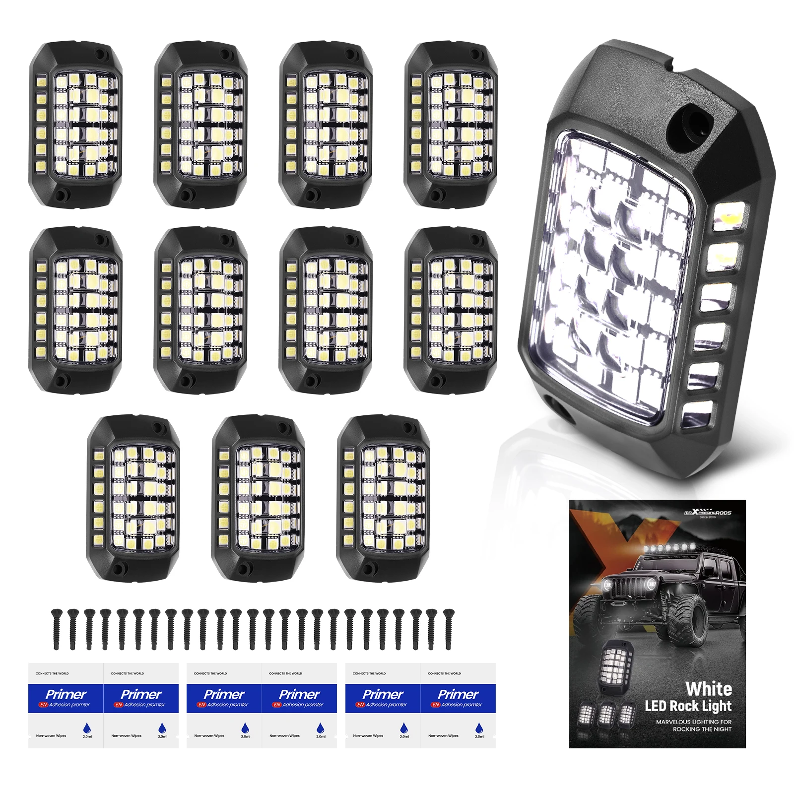 

Bright Rock Lights for Car Truck SUV ATV UTV Boat Offroad LED White 36LED Rock Light Pods 12pcs LED Rock Lights Rock Lights