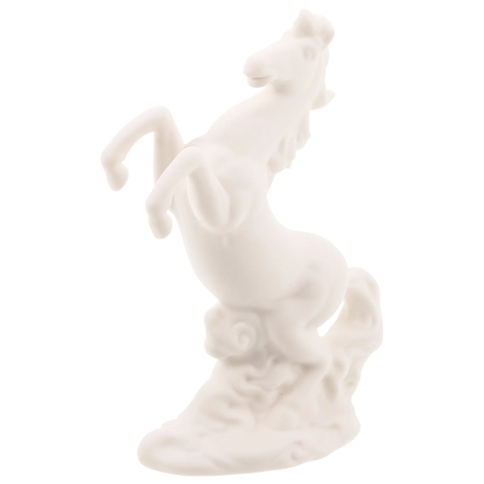

Ceramic Horse Sculpture White Galloping Horse for Desk Decor Home Office Fengshui Prosperity Gift Zodiac Animal Statue