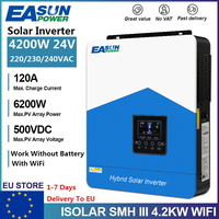 EASUN Power 4.2KW 3.2KW 2.2KW  Solar Inverter 24V 12V 220V Pure Sine Wave Off Grid Inverter 80A Charger Controller Mppt Inversor