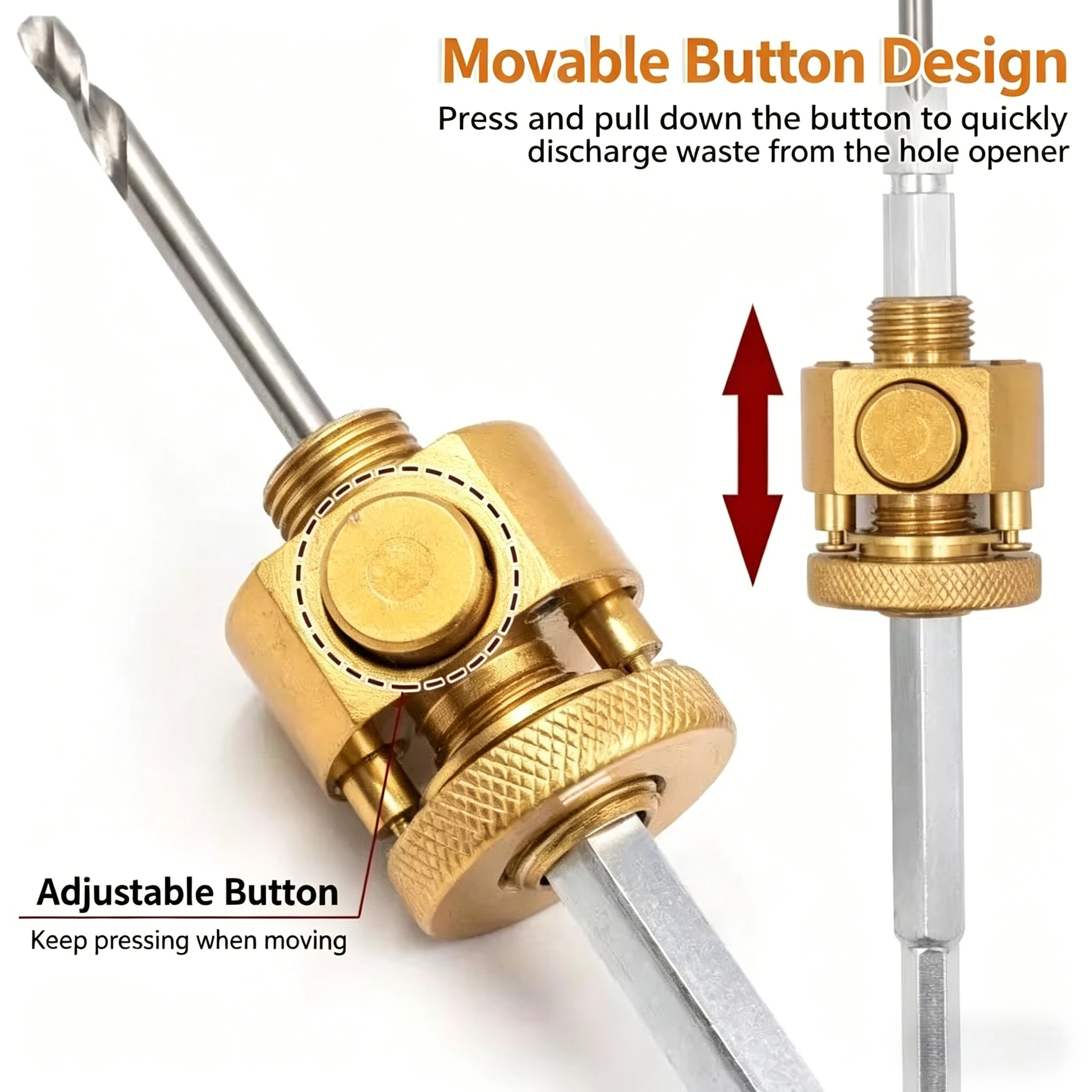 Opener Quick Material Removal Connecting Rod Hand Drill Universal Hexagonal Handle Adjustable Transparent Base Woodworking Tools