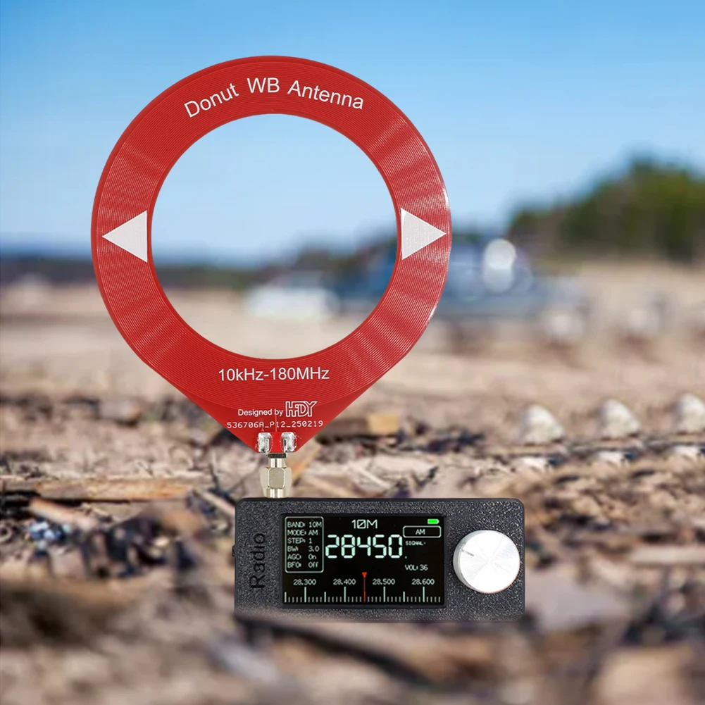 Мини-круглая антенна 10 кГц-180 МГц MW SW, петлевая антенна, антенна Sweet Donut, антенна WB для радиостанций, рации SDR