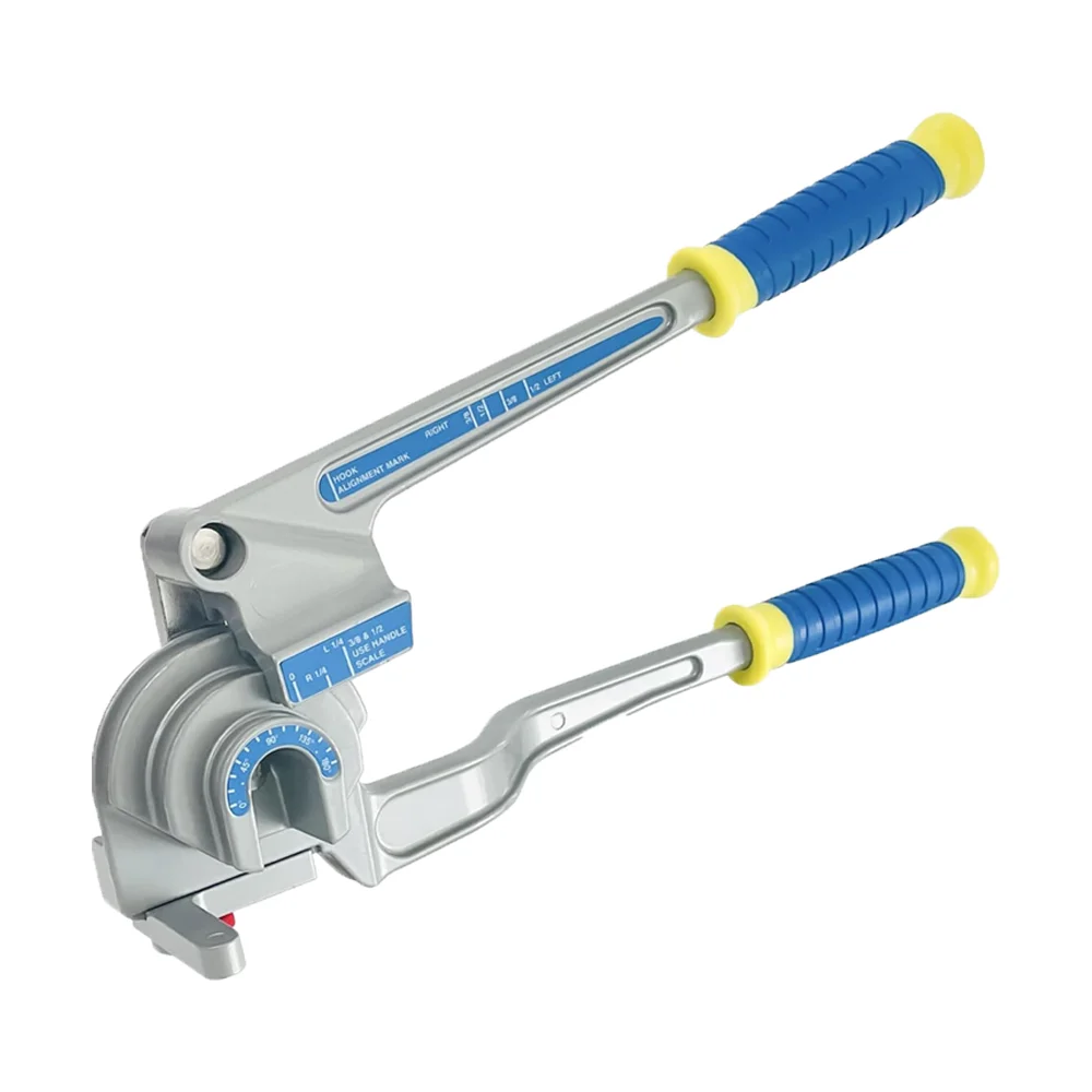 Diese manuelle 3-in-1-Rohrbiegemaschine eignet sich für Rohre mit 1/4 Zoll, 3/8 Zoll und 1/2 Zoll Durchmesser ermöglicht einen Biegewinkel von 180° und ist kompatibel mit Kupfer-, Aluminium-, Eisen- und Edelstahlrohren – Detail 1