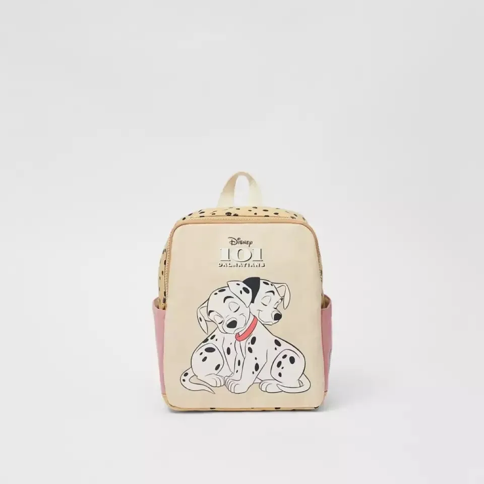 Disney New Dalmatians Print Two-shoulder Bags Casual High Capacity Bags Girls Boys Cute Fashion Color Matching Kids Backpacks