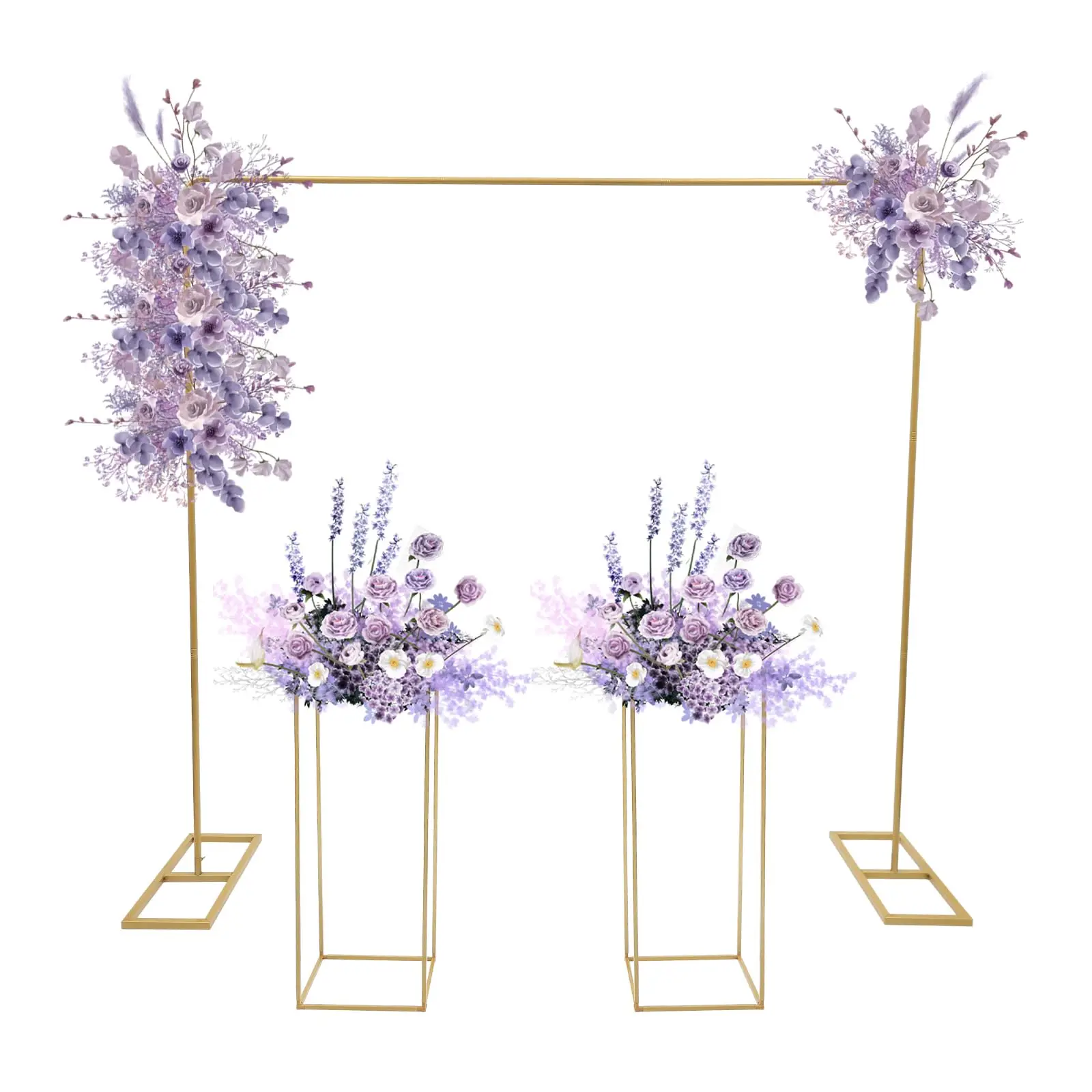 

6.56*6.56ft Wedding Arch Backdrop Stand, Square Balloon Arch Stand, Heavy Duty Backdrop Stand for Party, Wedding, Birthday Party