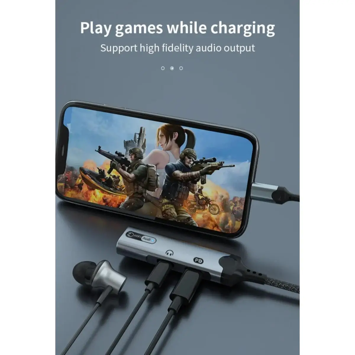 USB Type-C سماعة محول ، محول الصوت ، الخائن ، 60 واط شحن ، 3 في 1 ، 3.5 مللي متر ، آيفون 15 ، غالاكسي S23 ، S22