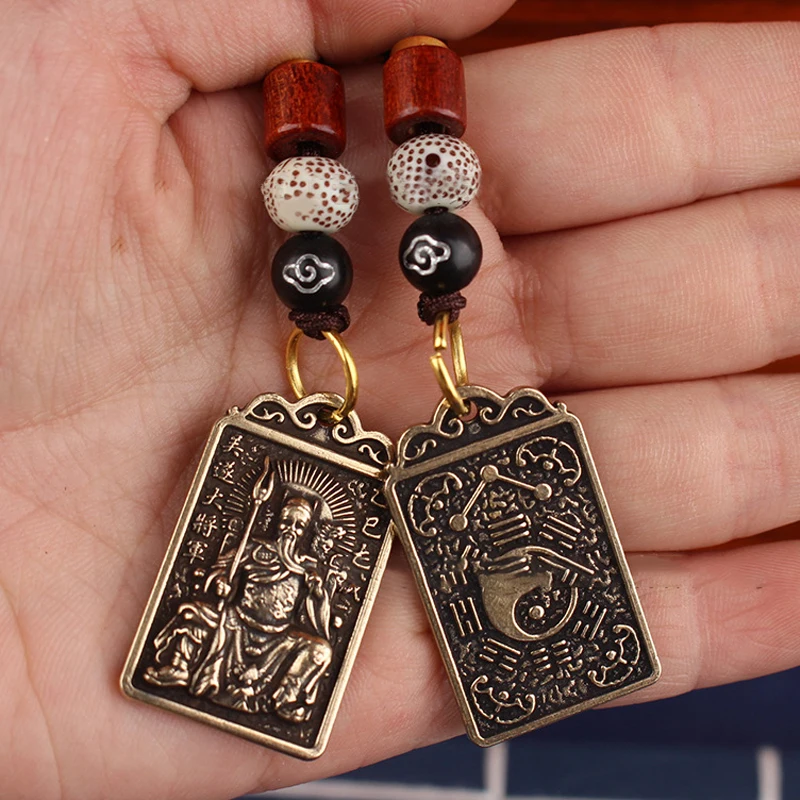 2025 Tai Sui Amulet Card Feng Shui Prayer Brass Card Exorcism Protection Buddha Gift Amulet Safe Bring In Wealth Pendant