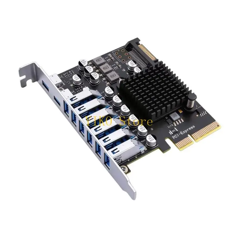 K32C Internal USB Expansion Card for Desktop Computer with 6 USB-A and 2 USB C for Storage Media and Device Access Use