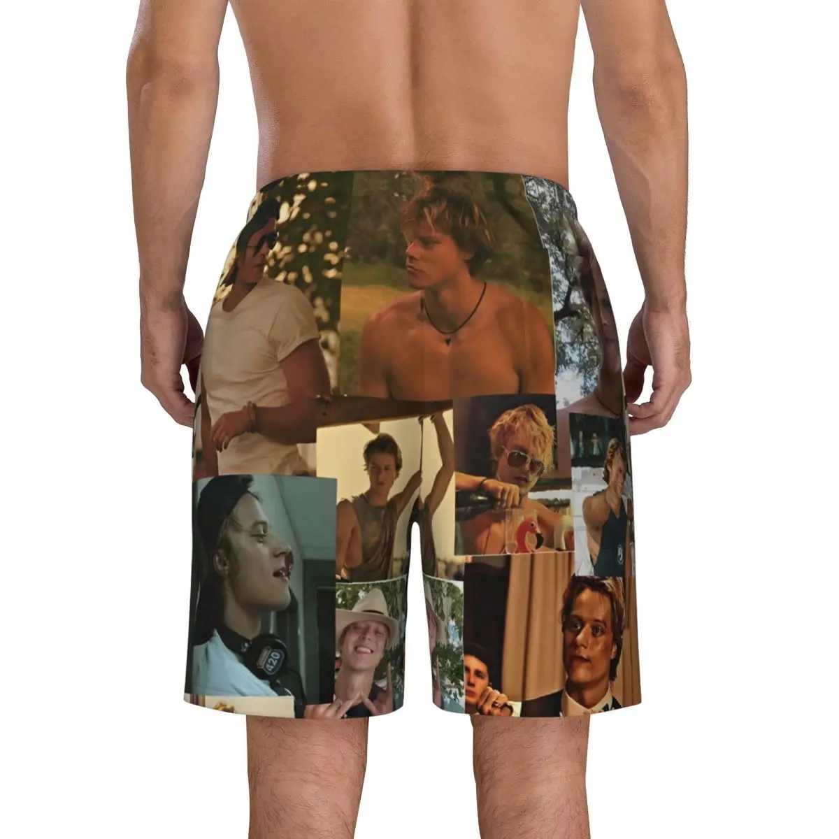 กางเกงขาสั้นฤดูร้อนชาย Jj Maybank ท่อง Rudy Pankow Photo Collage สั้นกางเกง Quick Dry กางเกงว่ายน้ํา Plus ขนาด