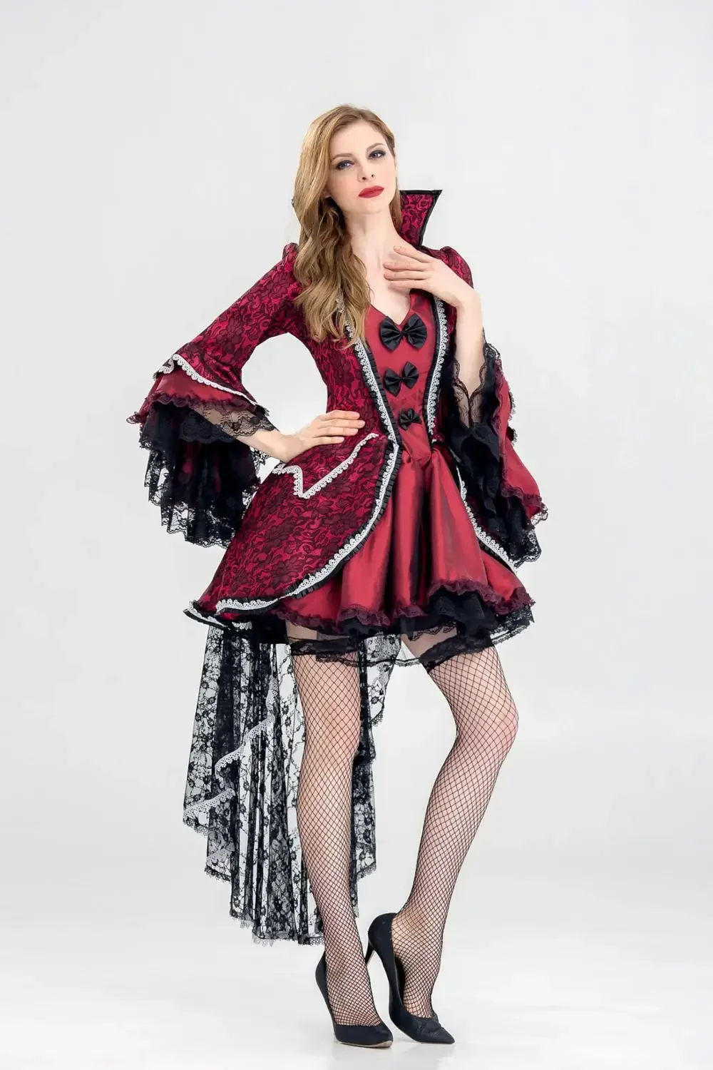 Costume de Vampire d'Halloween pour Femme, Tenue de ixCosplay, Tenue de Carnaval